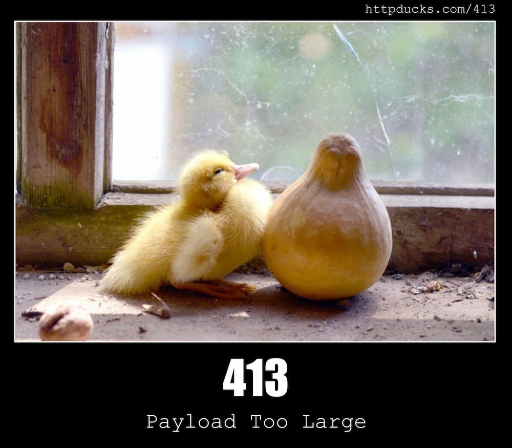 413 Payload Too Large - HTTP status code and dogs!
