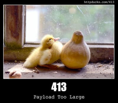 413 Payload Too Large & Ducks