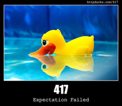 417 Expectation Failed & Ducks